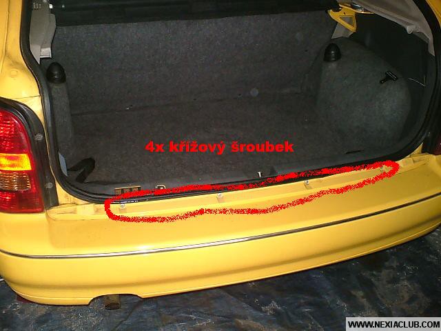 Demontáž zadního nárazníku Daewoo Nexia