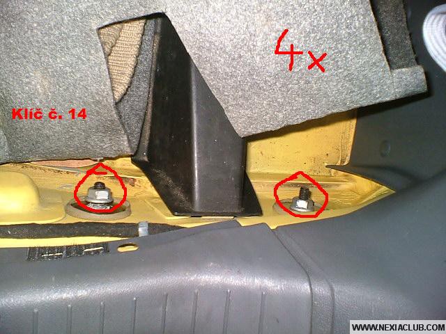 Demontáž zadního nárazníku Daewoo Nexia 5